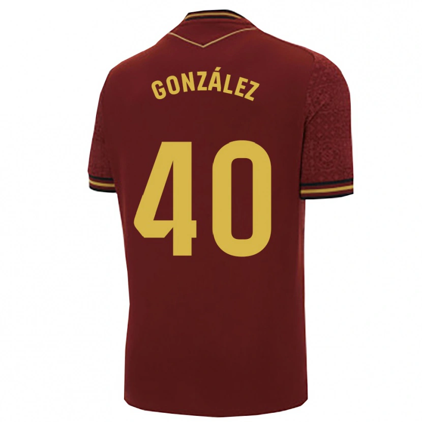 Danxen Criança Camisola José González #40 Borgonha Dourado Alternativa 2025/26 Camisa Brasil
