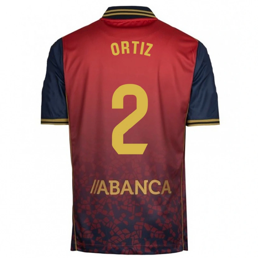 Danxen Criança Camisola Samara Ortiz #2 Vermelho Marinho Alternativa 2025/26 Camisa Brasil