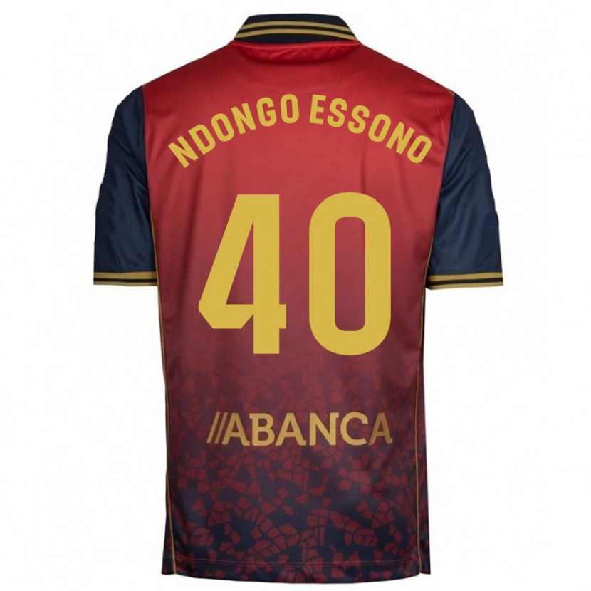 Danxen Criança Camisola Rodrigue Essono #40 Vermelho Marinho Alternativa 2025/26 Camisa Brasil