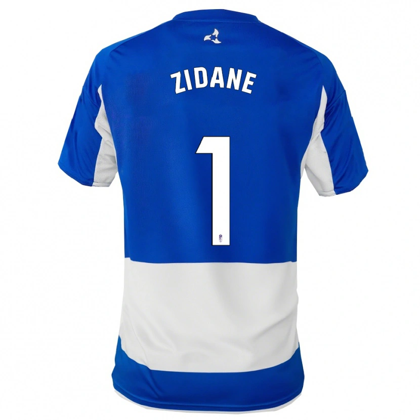 Danxen Criança Camisola Luca Zidane #1 Azul Branco Alternativa 2025/26 Camisa Brasil