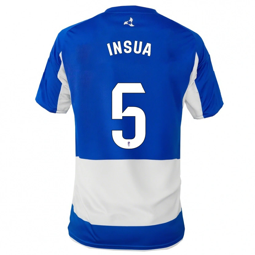 Danxen Criança Camisola Pablo Insua #5 Azul Branco Alternativa 2025/26 Camisa Brasil