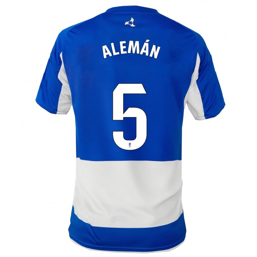 Danxen Criança Camisola Carlos Alemán #5 Azul Branco Alternativa 2025/26 Camisa Brasil