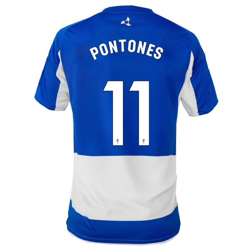 Danxen Criança Camisola Juan Carlos Pontones #11 Azul Branco Alternativa 2025/26 Camisa Brasil