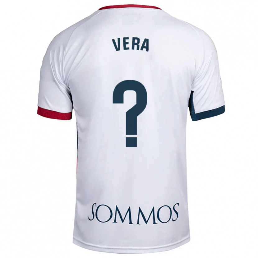 Danxen Criança Camisola Ángel Vera #0 Branco Vermelho Alternativa 2025/26 Camisa Brasil