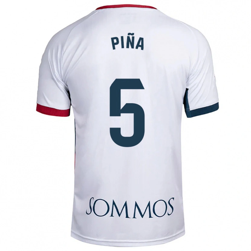 Danxen Criança Camisola Piña #5 Branco Vermelho Alternativa 2025/26 Camisa Brasil