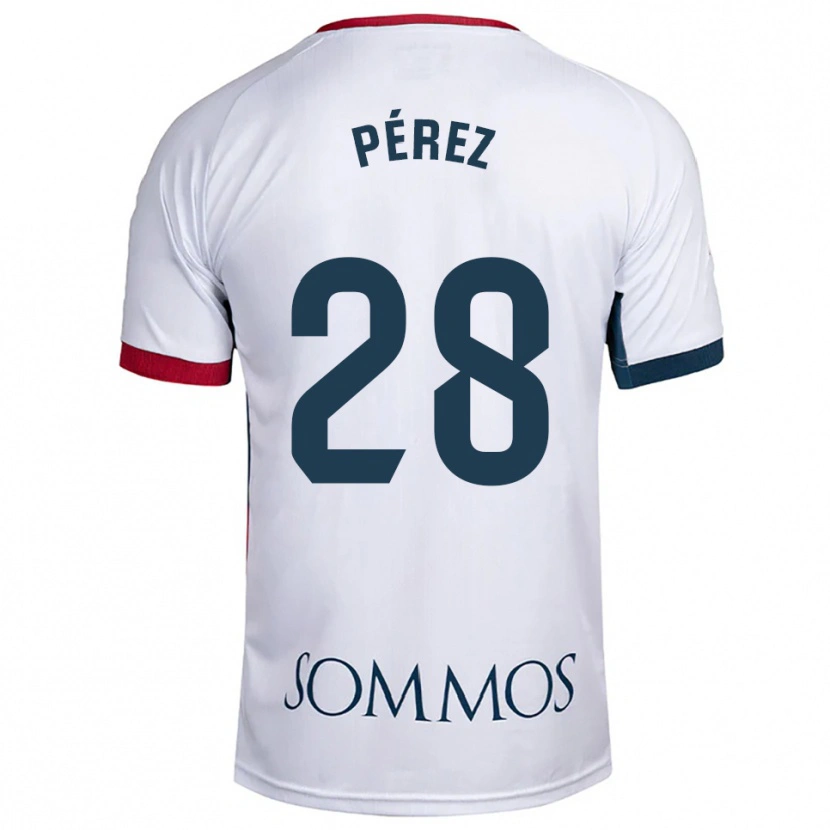 Danxen Criança Camisola Hugo Pérez #28 Branco Vermelho Alternativa 2025/26 Camisa Brasil