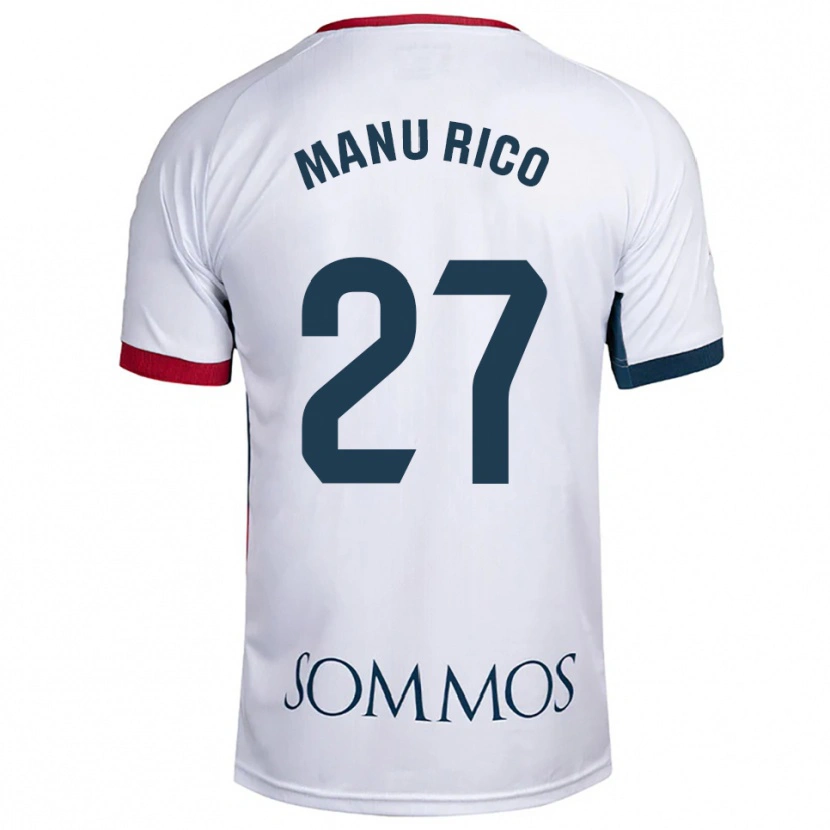 Danxen Criança Camisola Manu Rico #27 Branco Vermelho Alternativa 2025/26 Camisa Brasil