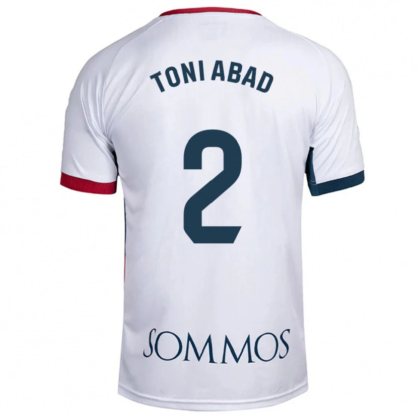 Danxen Criança Camisola Toni Abad #2 Branco Vermelho Alternativa 2025/26 Camisa Brasil