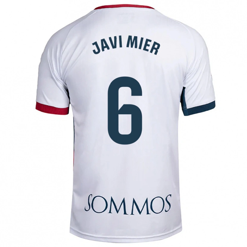 Danxen Criança Camisola Javi Mier #6 Branco Vermelho Alternativa 2025/26 Camisa Brasil