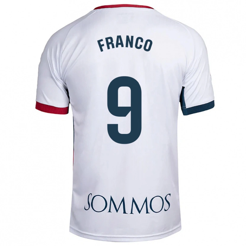 Danxen Criança Camisola Santi Franco #9 Branco Vermelho Alternativa 2025/26 Camisa Brasil