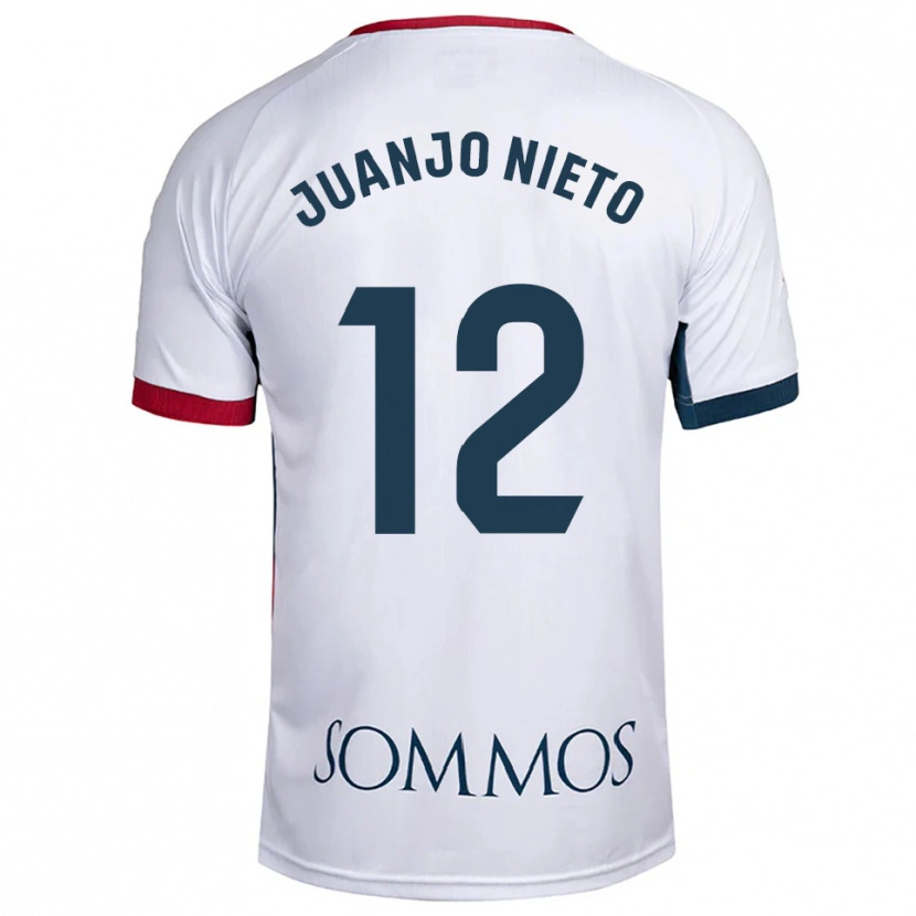 Danxen Criança Camisola Juanjo Nieto #12 Branco Vermelho Alternativa 2025/26 Camisa Brasil