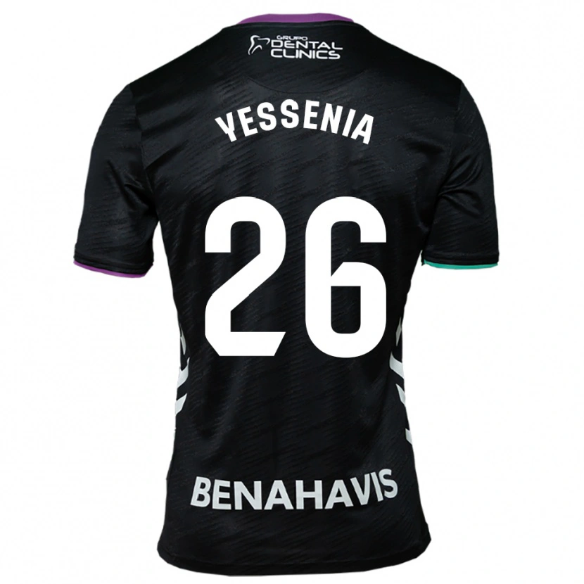 Danxen Criança Camisola Yessenia Alcaide Martin #26 Preto Roxo Verde Alternativa 2025/26 Camisa Brasil