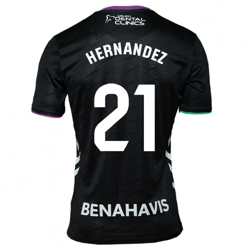 Danxen Criança Camisola Juan Hernández #21 Preto Roxo Verde Alternativa 2025/26 Camisa Brasil