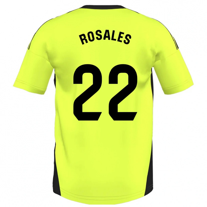 Danxen Criança Camisola Diego Rosales #22 Amarelo Fluorescente Alternativa 2025/26 Camisa Brasil