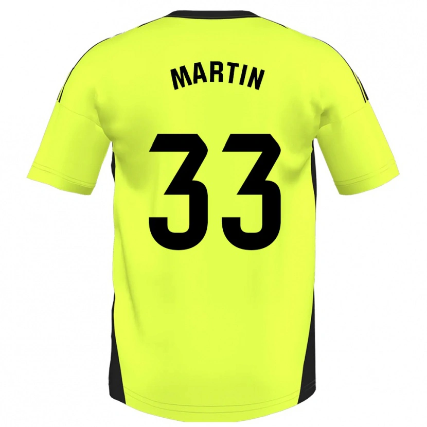 Danxen Criança Camisola Aarón Martin #33 Amarelo Fluorescente Alternativa 2025/26 Camisa Brasil
