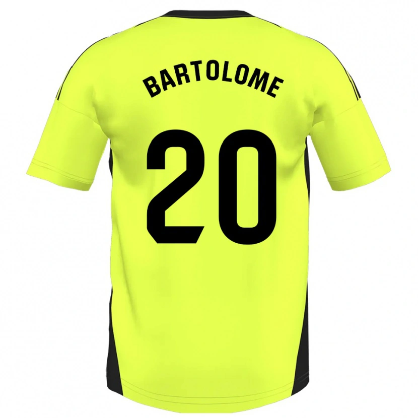 Danxen Criança Camisola Diego Bartolomé #20 Amarelo Fluorescente Alternativa 2025/26 Camisa Brasil