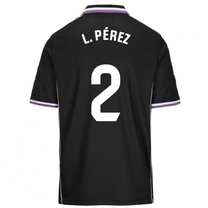 Danxen Criança Camisola Luis Pérez #2 Roxo Preto Alternativa 2025/26 Camisa Brasil
