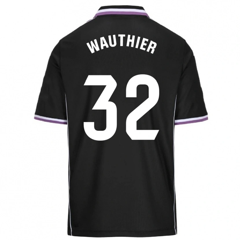 Danxen Criança Camisola Hugo Wauthier #32 Roxo Preto Alternativa 2025/26 Camisa Brasil