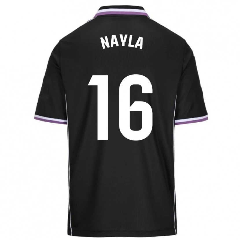 Danxen Criança Camisola Nayla Manrique Pajares #16 Roxo Preto Alternativa 2025/26 Camisa Brasil