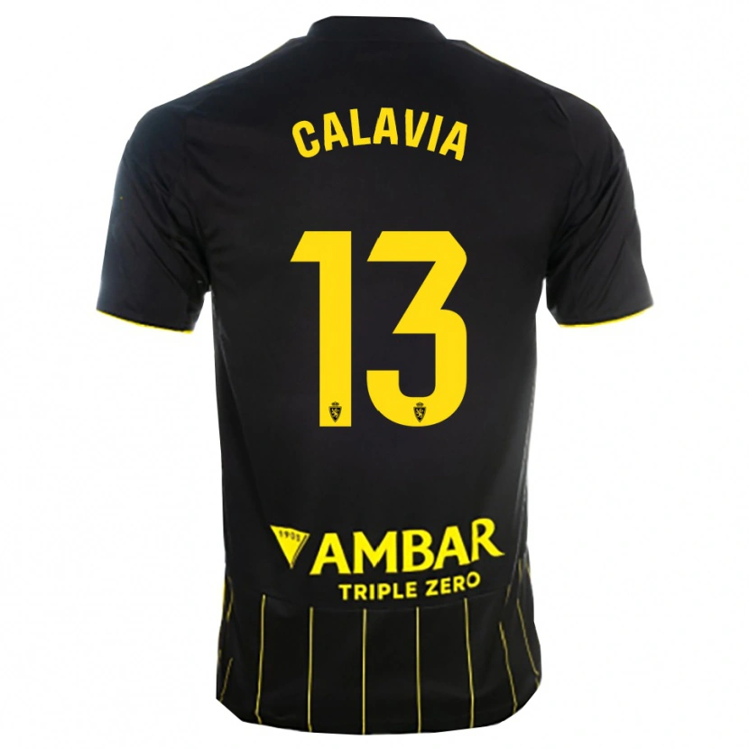 Danxen Criança Camisola Carlos Calavia #13 Preto Amarelo Alternativa 2025/26 Camisa Brasil