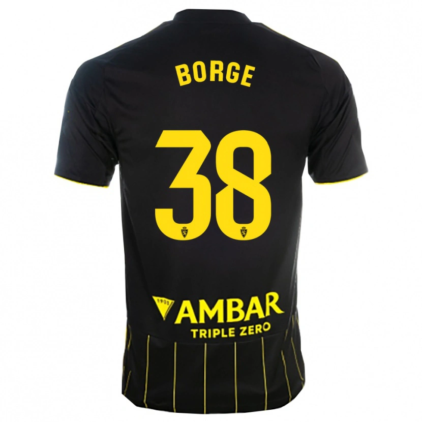 Danxen Criança Camisola Andrés Borge #38 Preto Amarelo Alternativa 2025/26 Camisa Brasil