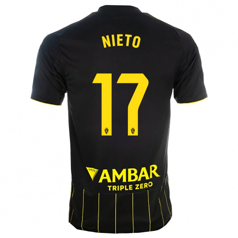 Danxen Criança Camisola Carlos Nieto #17 Preto Amarelo Alternativa 2025/26 Camisa Brasil