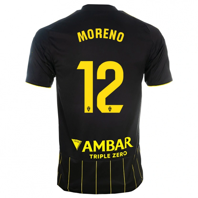 Danxen Criança Camisola Eloy Moreno #12 Preto Amarelo Alternativa 2025/26 Camisa Brasil