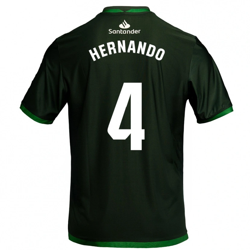 Danxen Criança Camisola Manu Hernando #4 Verde Escuro Alternativa 2025/26 Camisa Brasil