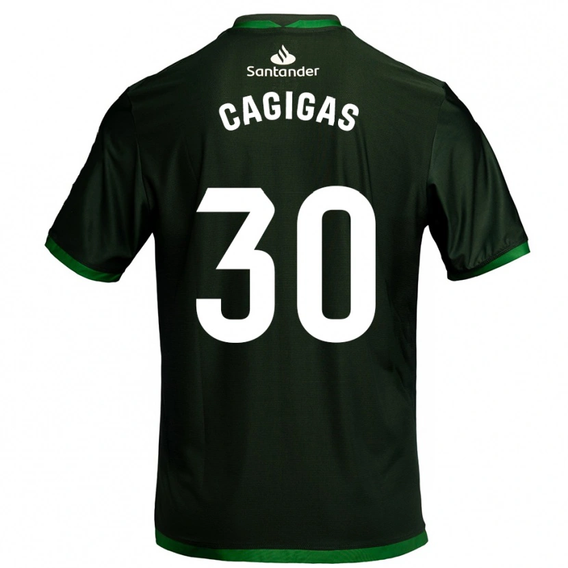 Danxen Criança Camisola Iván Cagigas #30 Verde Escuro Alternativa 2025/26 Camisa Brasil