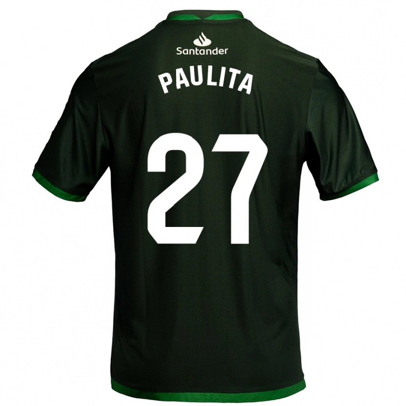 Danxen Criança Camisola Paula García Hontañón #27 Verde Escuro Alternativa 2025/26 Camisa Brasil