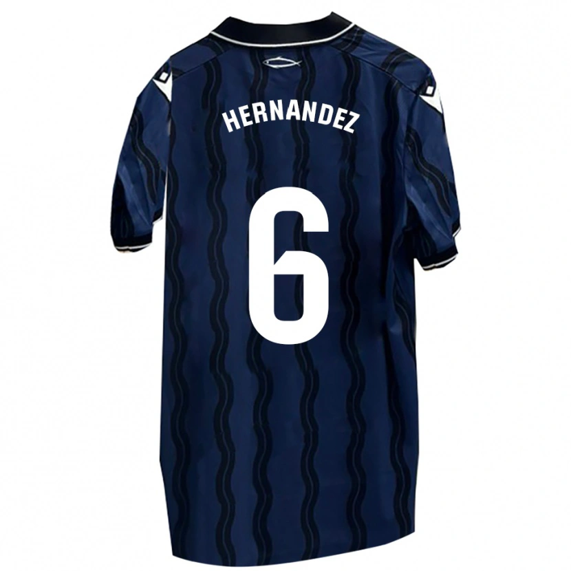Danxen Criança Camisola Carlos Hernández #6 Azul Escuro Preto Alternativa 2025/26 Camisa Brasil