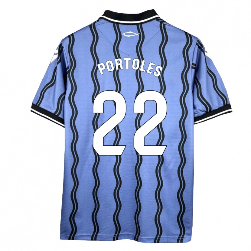 Danxen Criança Camisola Armengol Portoles #22 Azul Escuro Preto Alternativa 2025/26 Camisa Brasil
