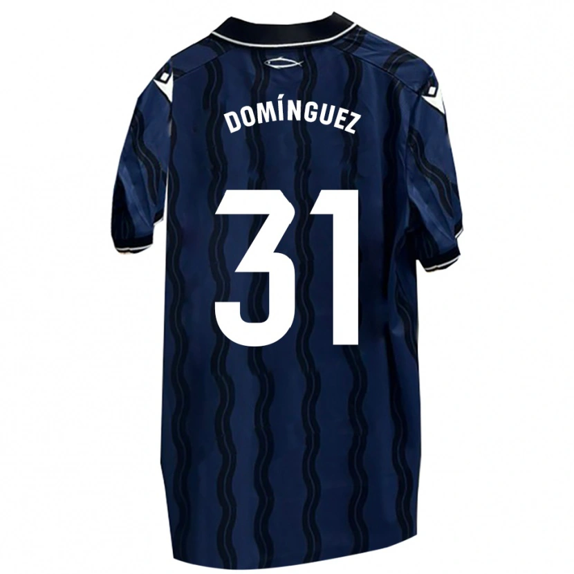 Danxen Criança Camisola Curro Domínguez #31 Azul Escuro Preto Alternativa 2025/26 Camisa Brasil