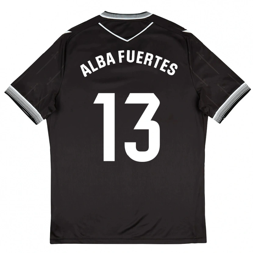 Danxen Criança Camisola Alba Fuertes #13 Preto Branco Alternativa 2025/26 Camisa Brasil