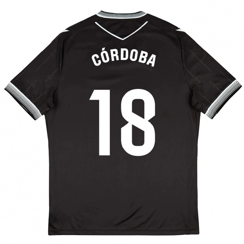 Danxen Criança Camisola Aitor Córdoba #18 Preto Branco Alternativa 2025/26 Camisa Brasil