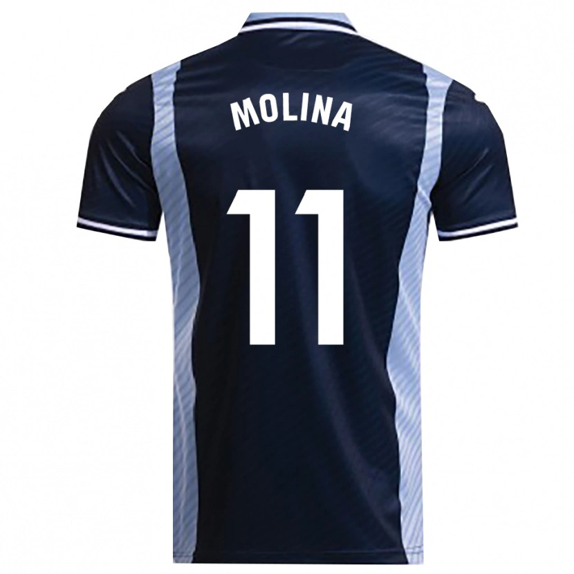 Danxen Criança Camisola Antonio Molina #11 Azul Marinho Azul Celeste Alternativa 2025/26 Camisa Brasil