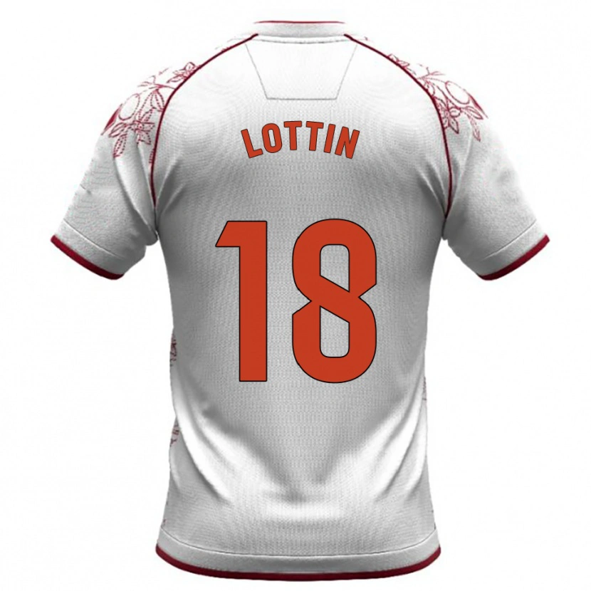 Danxen Criança Camisola Albert Lottin #18 Branco Borgonha Alternativa 2025/26 Camisa Brasil