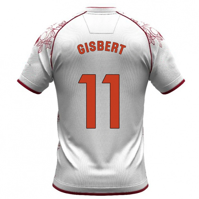Danxen Criança Camisola Enric Gisbert #11 Branco Borgonha Alternativa 2025/26 Camisa Brasil