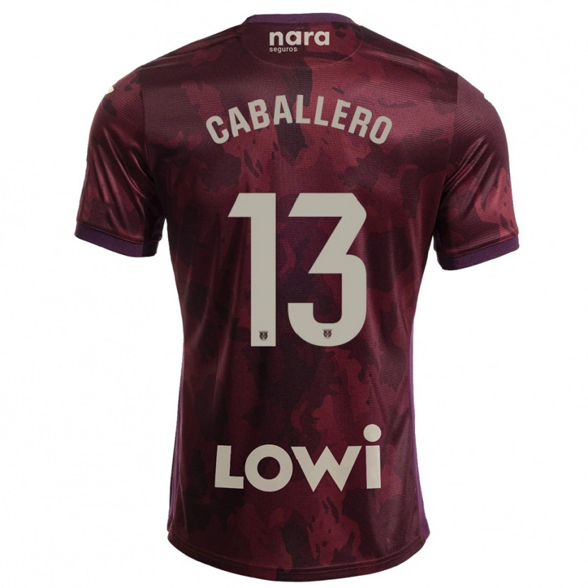 Danxen Criança Camisola Hugo Caballero #13 Borgonha Branco Alternativa 2025/26 Camisa Brasil