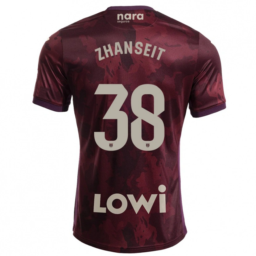 Danxen Criança Camisola Sultan Zhanseit #38 Borgonha Branco Alternativa 2025/26 Camisa Brasil