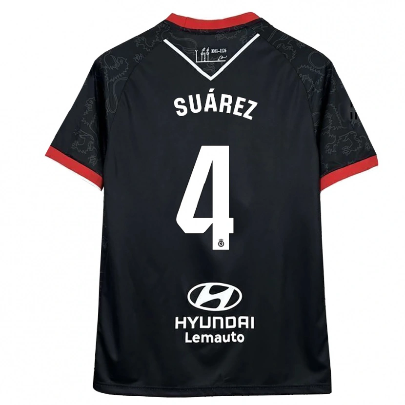 Danxen Criança Camisola Rodri Suárez #4 Preto Vermelho Alternativa 2025/26 Camisa Brasil