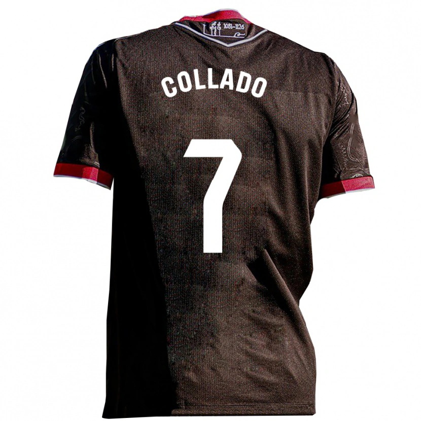 Danxen Criança Camisola Diego Collado #7 Preto Vermelho Alternativa 2025/26 Camisa Brasil