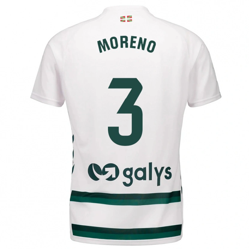 Danxen Criança Camisola Marco Moreno #3 Branco Verde Alternativa 2025/26 Camisa Brasil