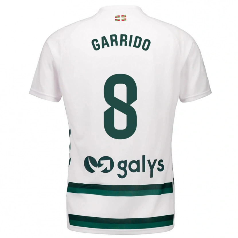 Danxen Criança Camisola Aleix Garrido #8 Branco Verde Alternativa 2025/26 Camisa Brasil
