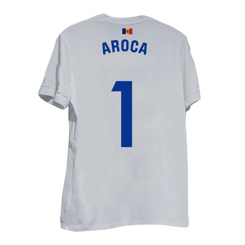 Danxen Criança Camisola Víctor Aroca #1 Branco Azul Amarelo Alternativa 2025/26 Camisa Brasil