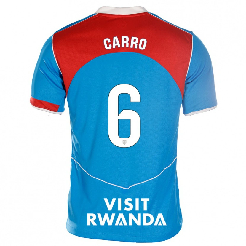 Danxen Criança Camisola Mikel Carro #6 Azul Branco Terceiro 2025/26 Camisa Brasil