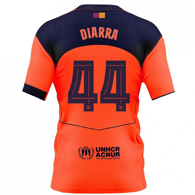 Danxen Criança Camisola Ibrahim Diarra #44 Laranja Marinho Terceiro 2025/26 Camisa Brasil