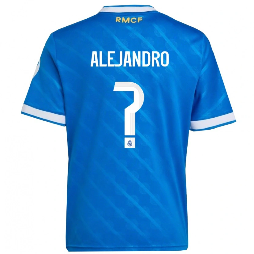 Danxen Criança Camisola Alejandro Hernández #0 Azul Branco Terceiro 2025/26 Camisa Brasil
