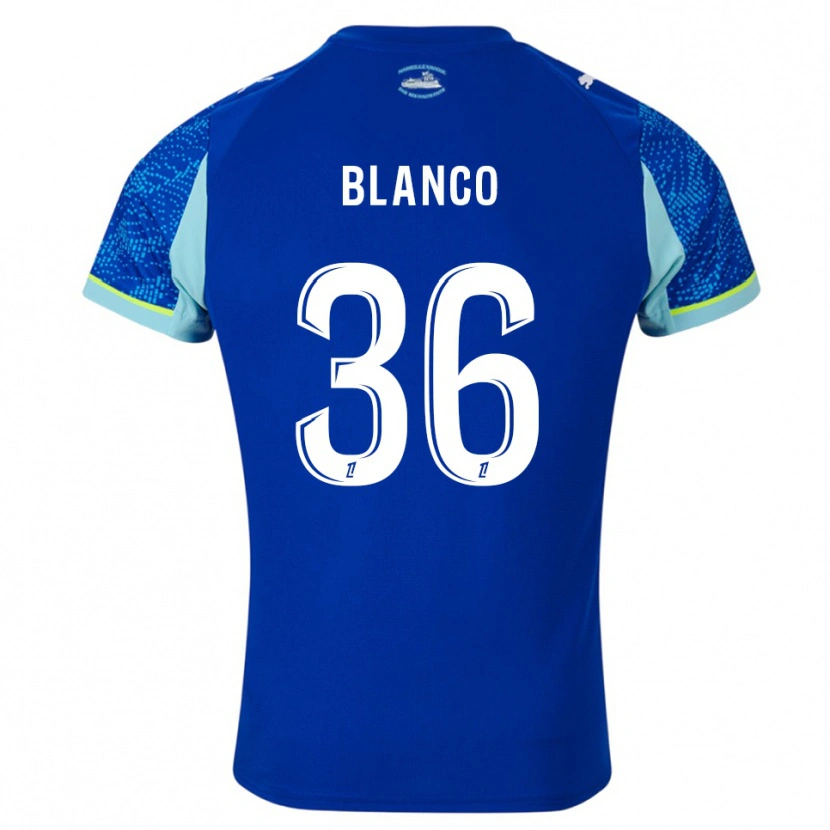 Danxen Criança Camisola Rubén Blanco #36 Azul Celeste Branco Terceiro 2025/26 Camisa Brasil