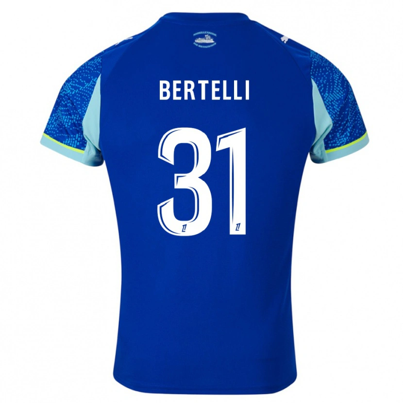 Danxen Criança Camisola Ugo Bertelli #31 Azul Celeste Branco Terceiro 2025/26 Camisa Brasil